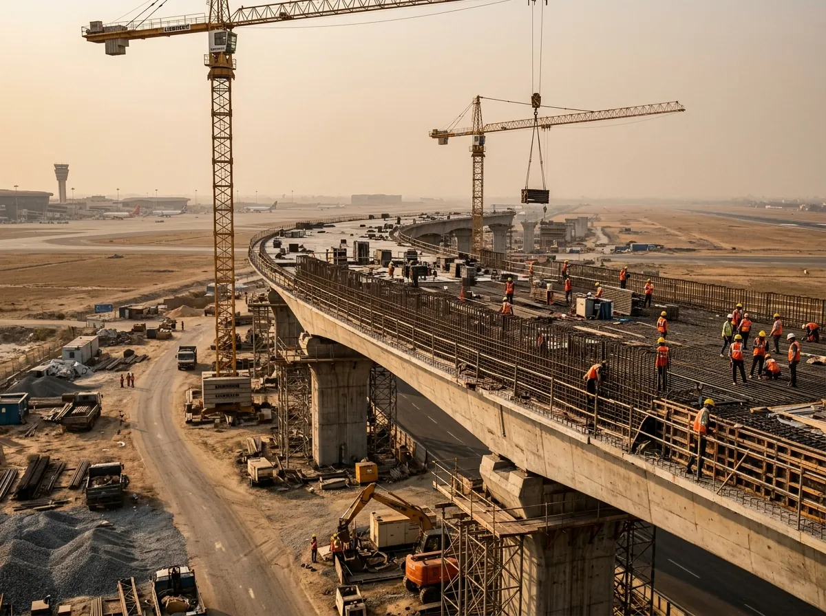 BIAL elevated taxiway under construction